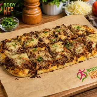 Flatbread de carne mechada